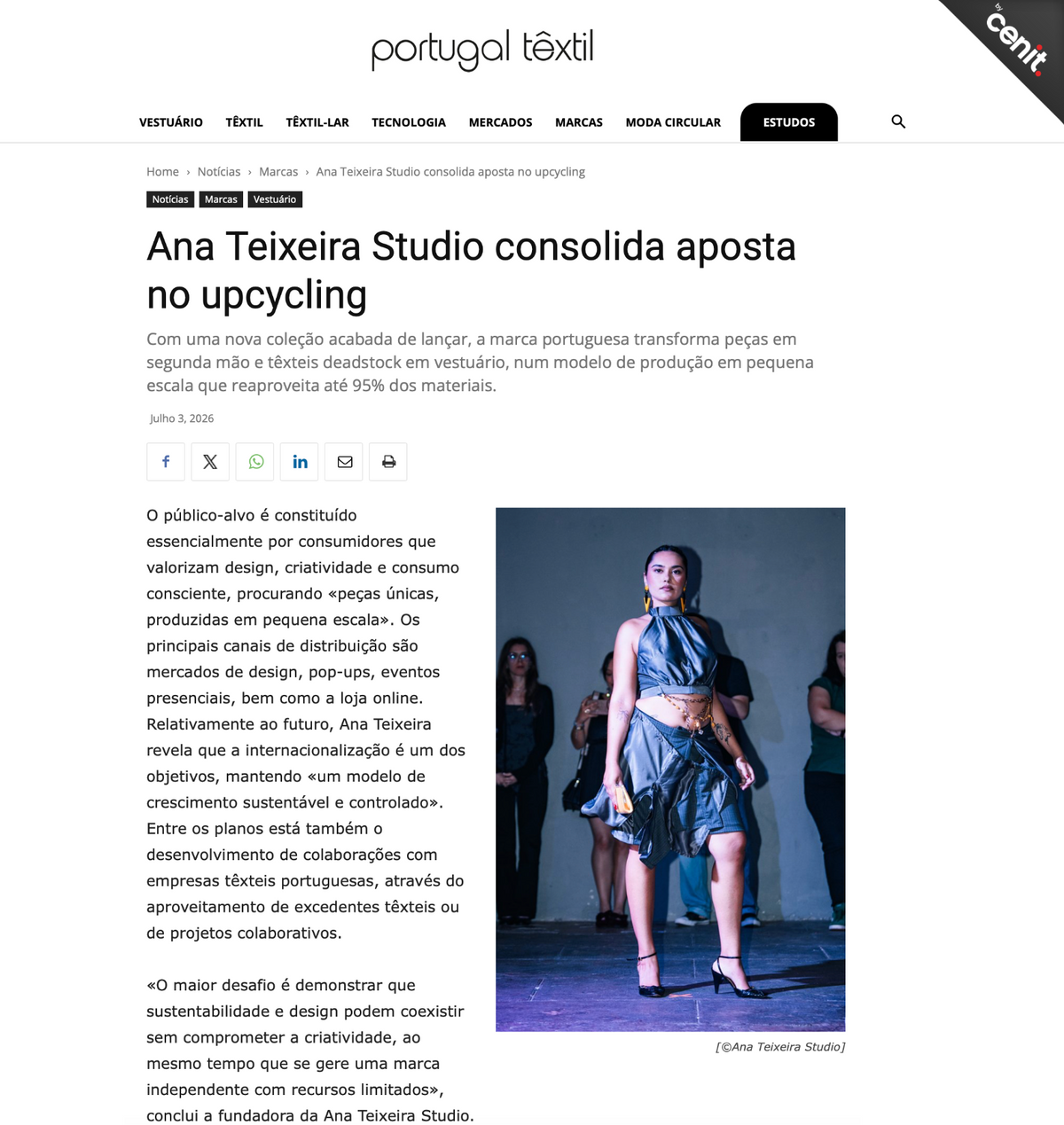Ana Teixeira Studio consolida aposta no upcycling